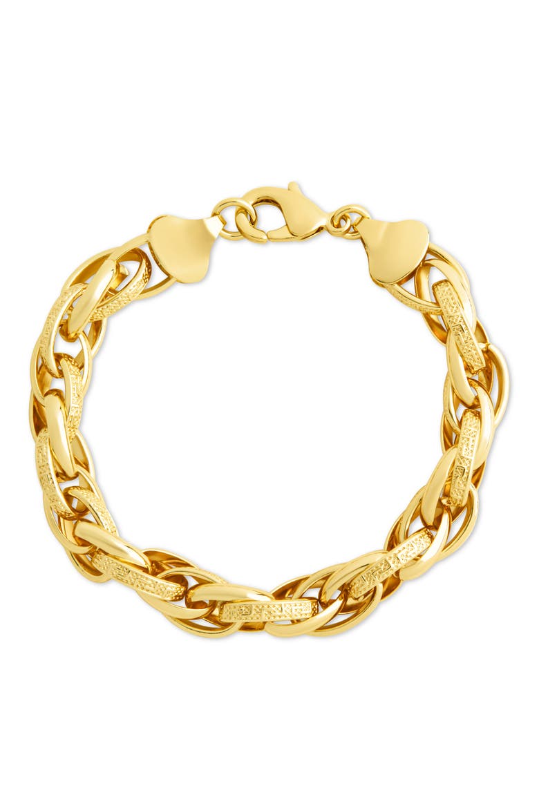Chunky Textured Chain Bracelet, Main, color, GOLD