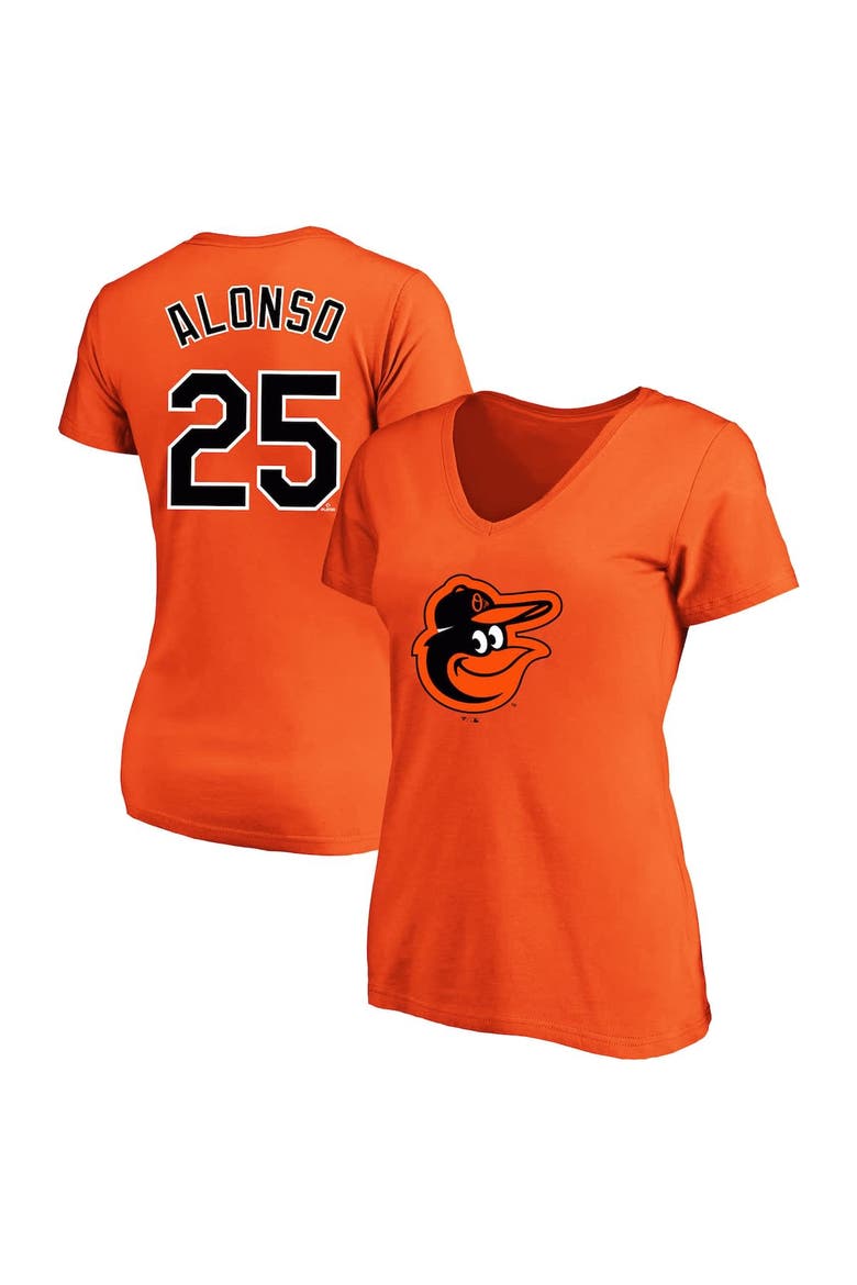 Women's Profile Pete Alonso Orange Baltimore Orioles Plus Size Name & Number V-Neck T-Shirt, Alternate, color, Orange