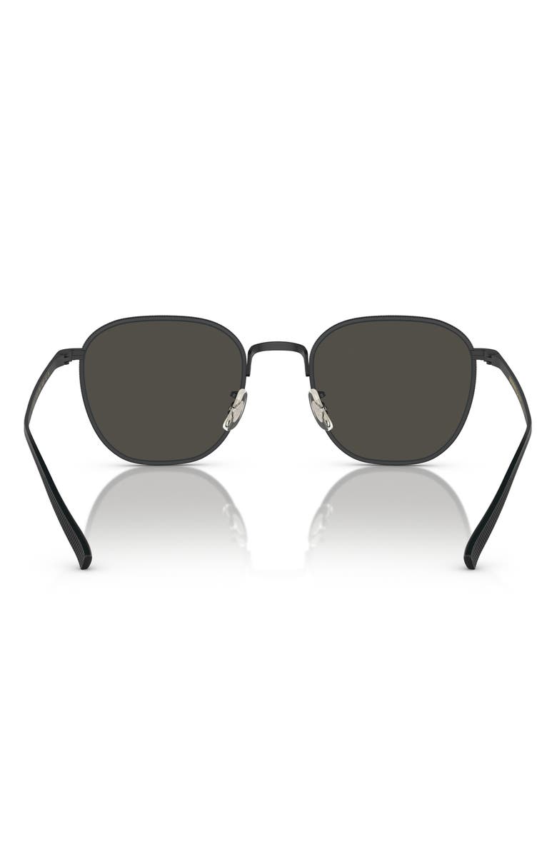 Oliver Peoples 49mm Rynn Square Sunglasses, Alternate, color, Matte Black / Grey Goldtone