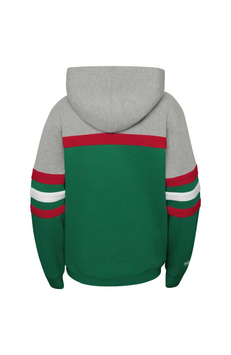 Mitchell & Ness Youth Mitchell & Ness Green Minnesota Wild Head Coach Pullover Hoodie, Alternate, color, 
