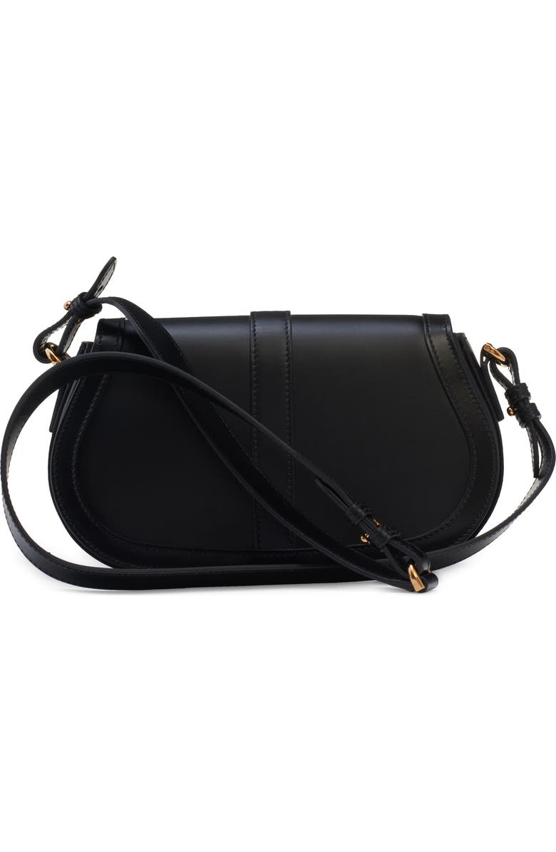 Versace Medium Greca Goddess Leather Shoulder Bag, Alternate, color, Black-Versace Gold