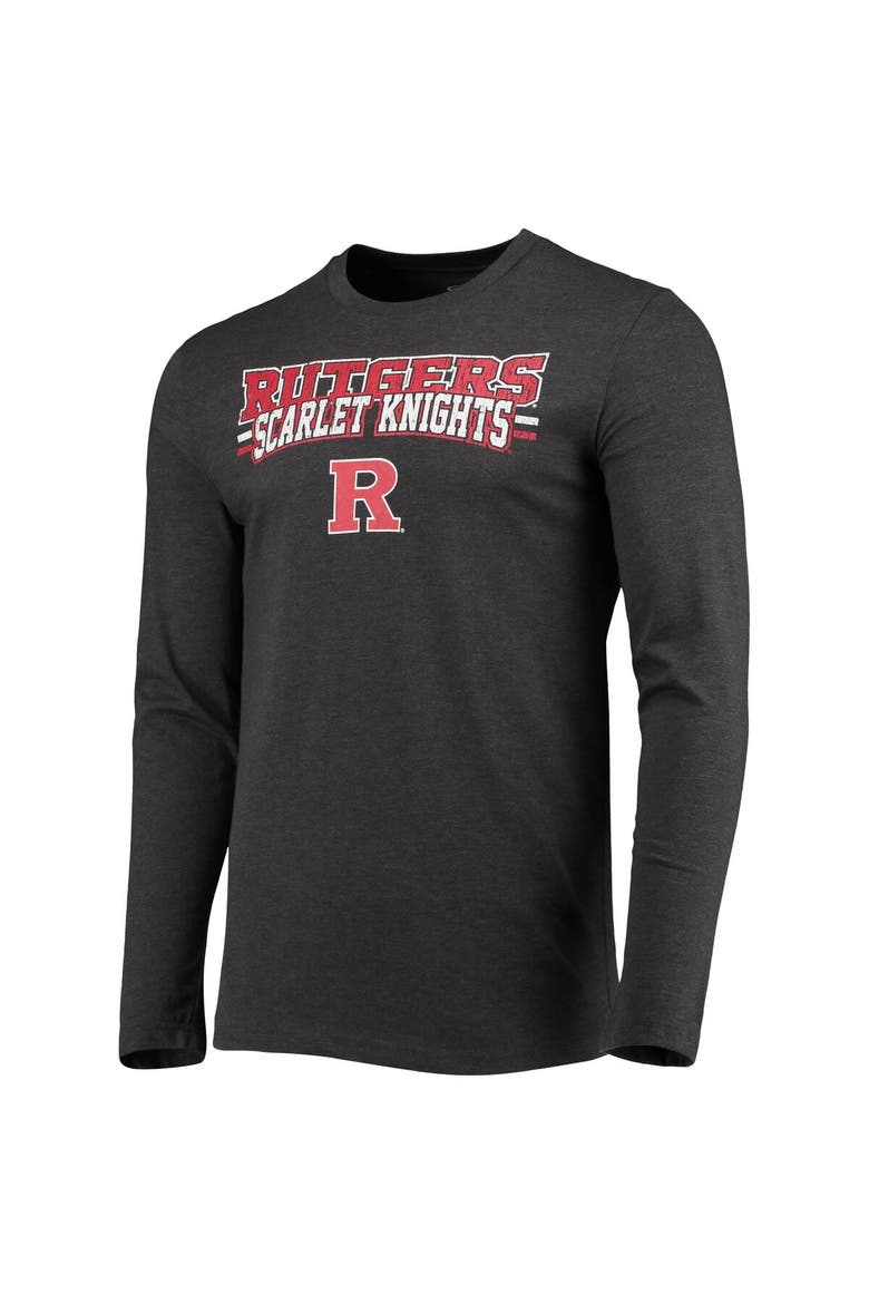 Men's Concepts Sport Scarlet/Heathered Charcoal Rutgers Scarlet Knights Meter Long Sleeve T-Shirt & Pants Sleep Set, Alternate, color, Scarlet