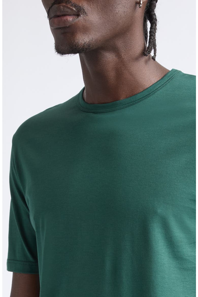 Cotton Crewneck T-Shirt, Alternate, color, FOREST
