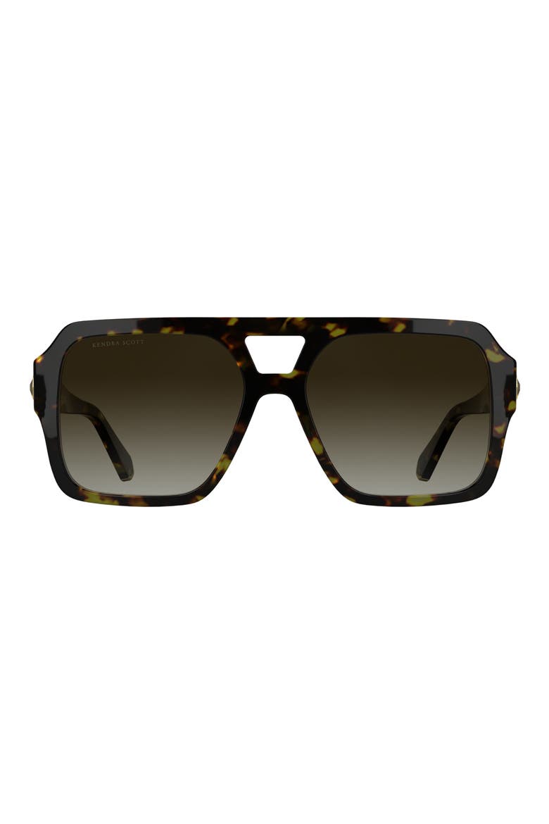 Elisa 57mm Gradient Aviator Sunglasses, Main, color, TOKYO TORTOISE