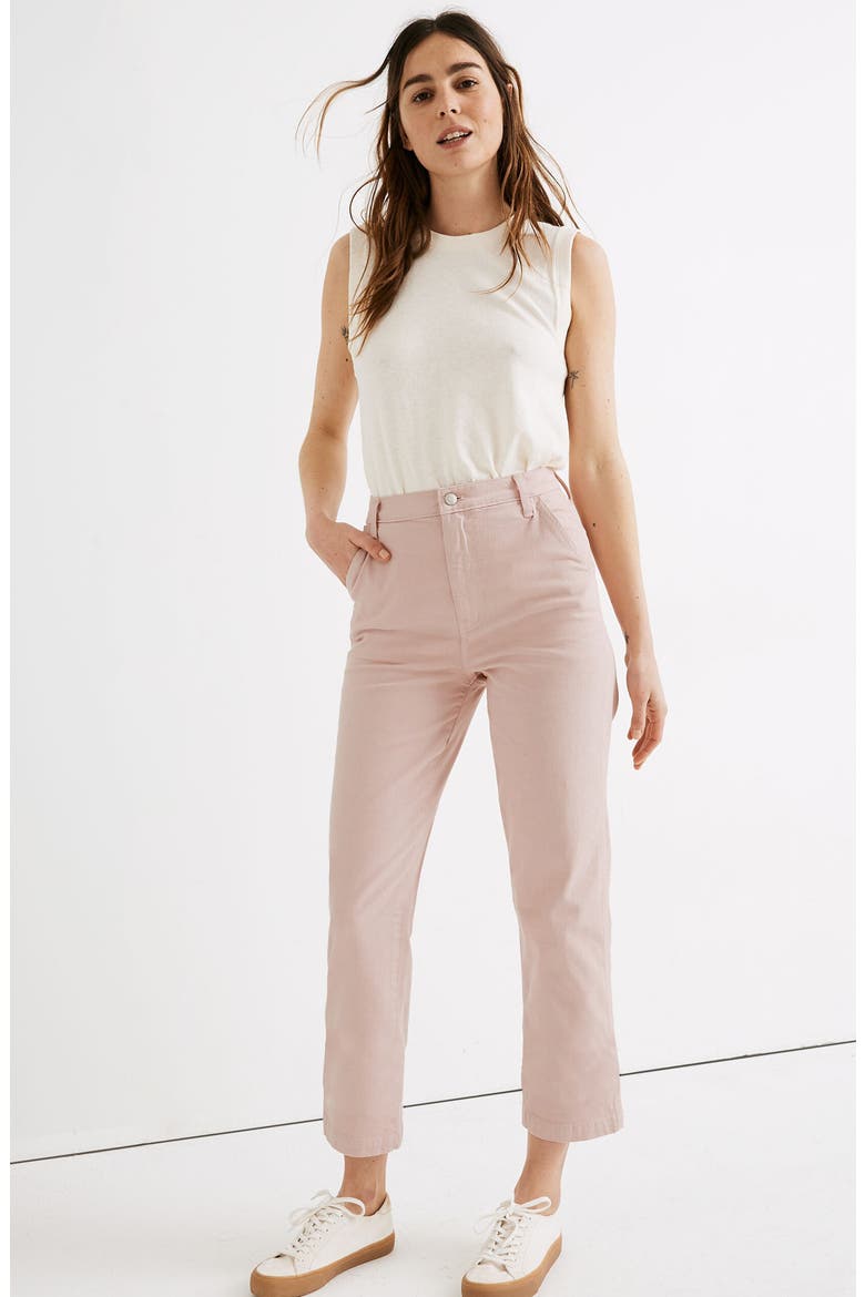 Classic Straight Leg Crop Pants, Alternate, color, WISTERIA DOVE