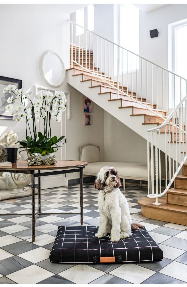 LAY LO Grid Dog Bed, Alternate, color, Black