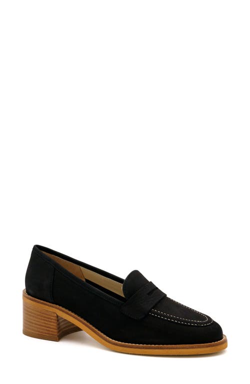 Amalfi By Rangoni Abele Penny Loafer In Black Long Beach