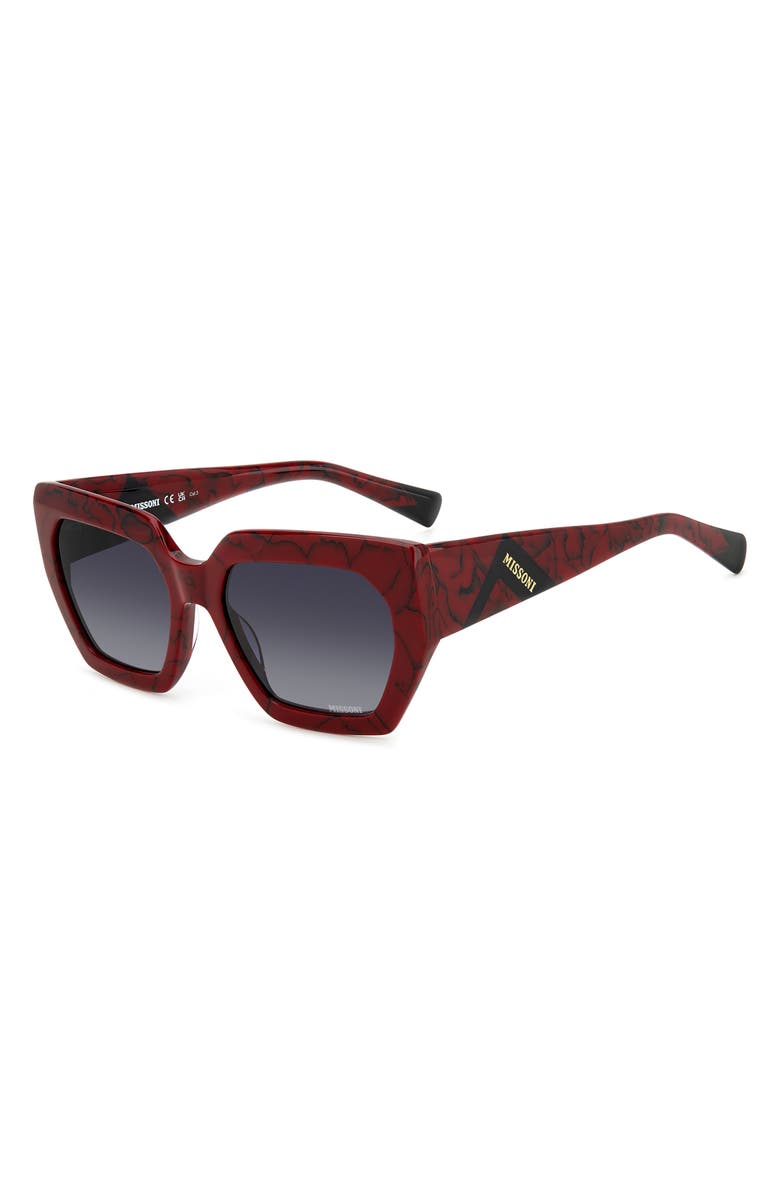 Missoni 55mm Square Sunglasses, Alternate, color, Marble Red