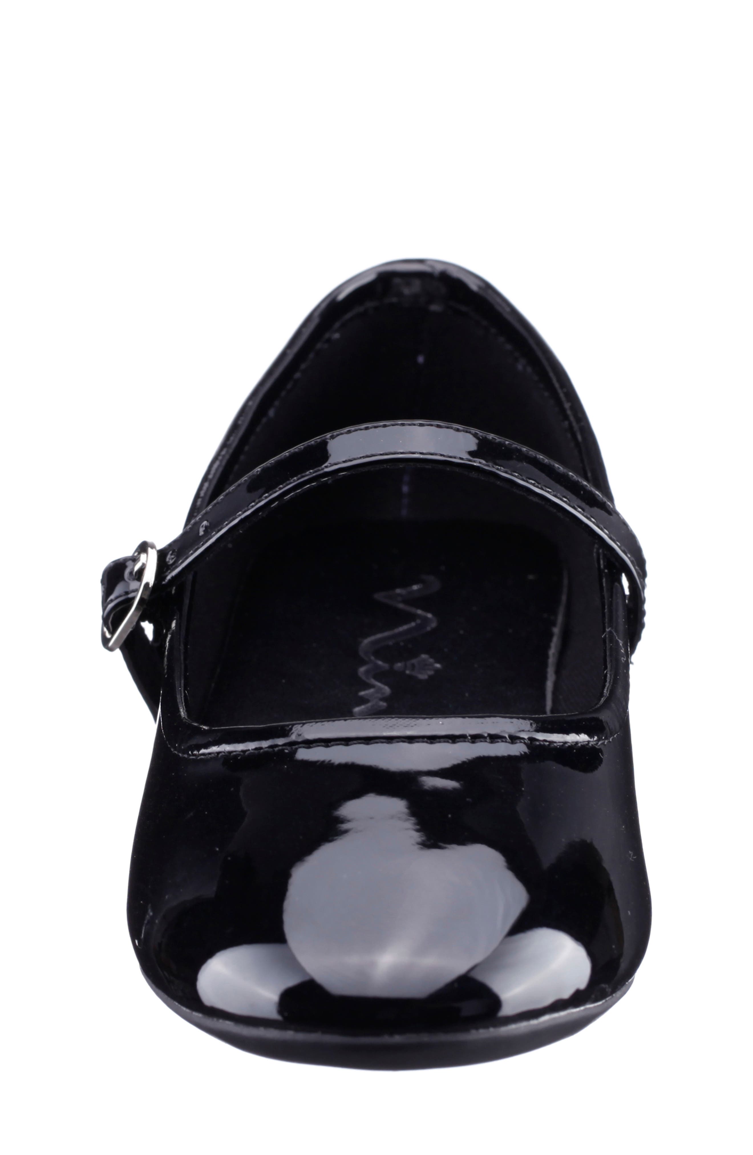 Nina Kids' Nicola Mary Jane Flat, Alternate, color, Black Patent