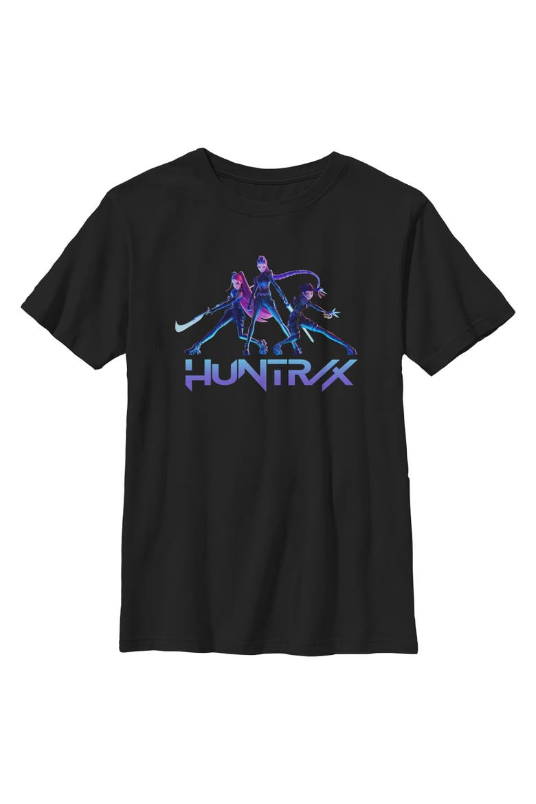 Boy's KPop Demon Hunters Huntrix Girls  Graphic T-Shirt, Main, color, Black