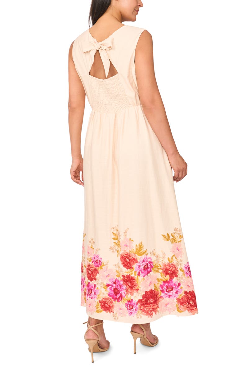 Halogen<sup>®</sup> Cutout Tie Back Maxi Dress, Alternate, color, Buttercream