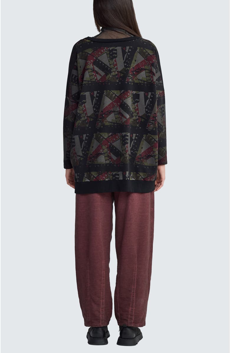 LUUKAA Aurora Art Print Pullover, Alternate, color, Smoky Print