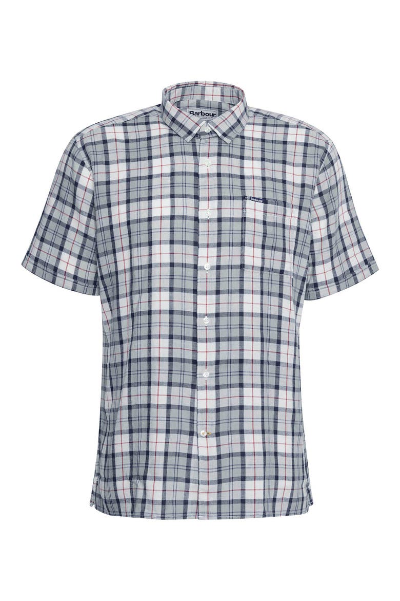 Midfield Tartan Summerfit Short Sleeve Button-Up Shirt, Alternate, color, BLEACHED PINE TARTAN