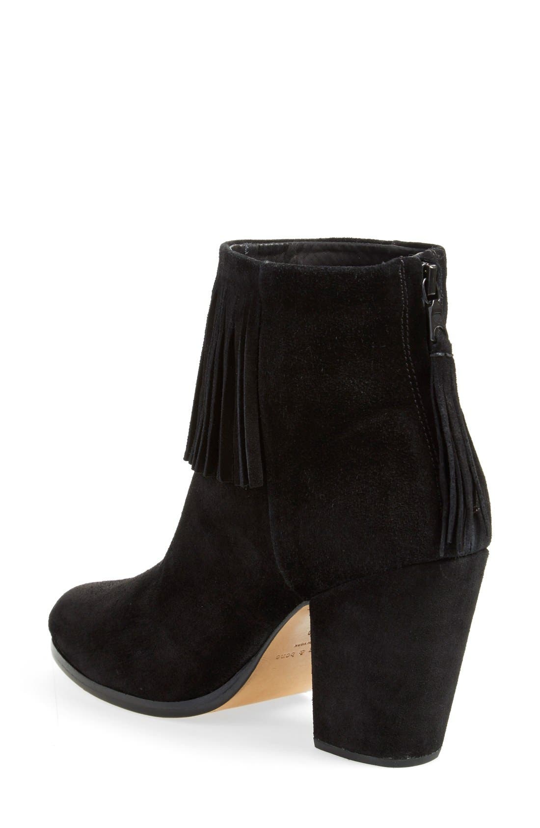 rag & bone 'Newbury' Fringe Bootie, Alternate, color, 
