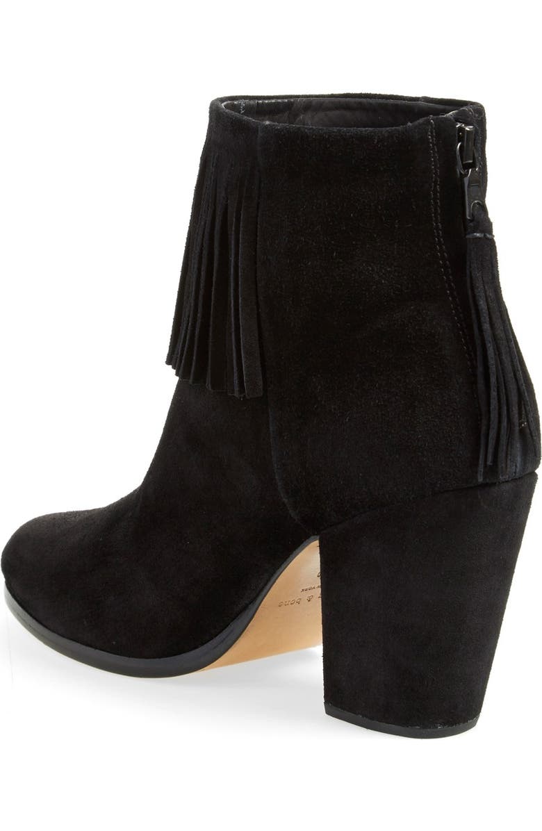 rag & bone 'Newbury' Fringe Bootie, Alternate, color,