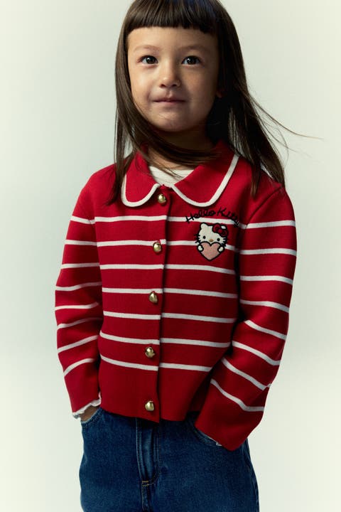 Embroidered-detail knit cardigan