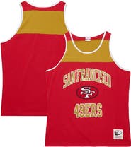 Mitchell & Ness Men's Mitchell & Ness Scarlet/Gold San Francisco 49ers  Heritage Colorblock Tank Top