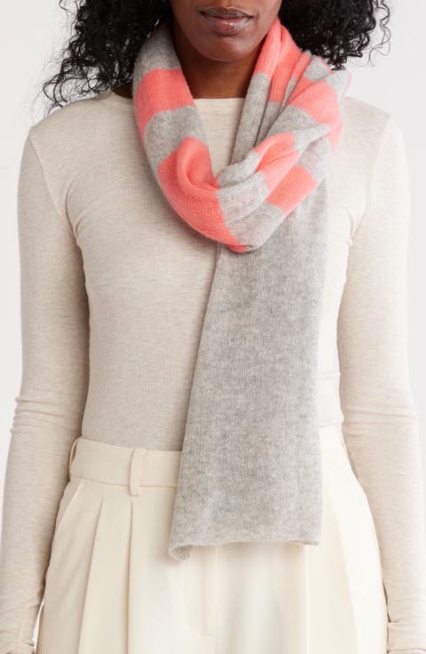 Uneven Stripes Cashmere Oblong Wrap