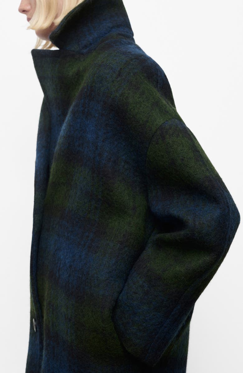 MANGO Check Print Oversize Coat, Alternate, color,