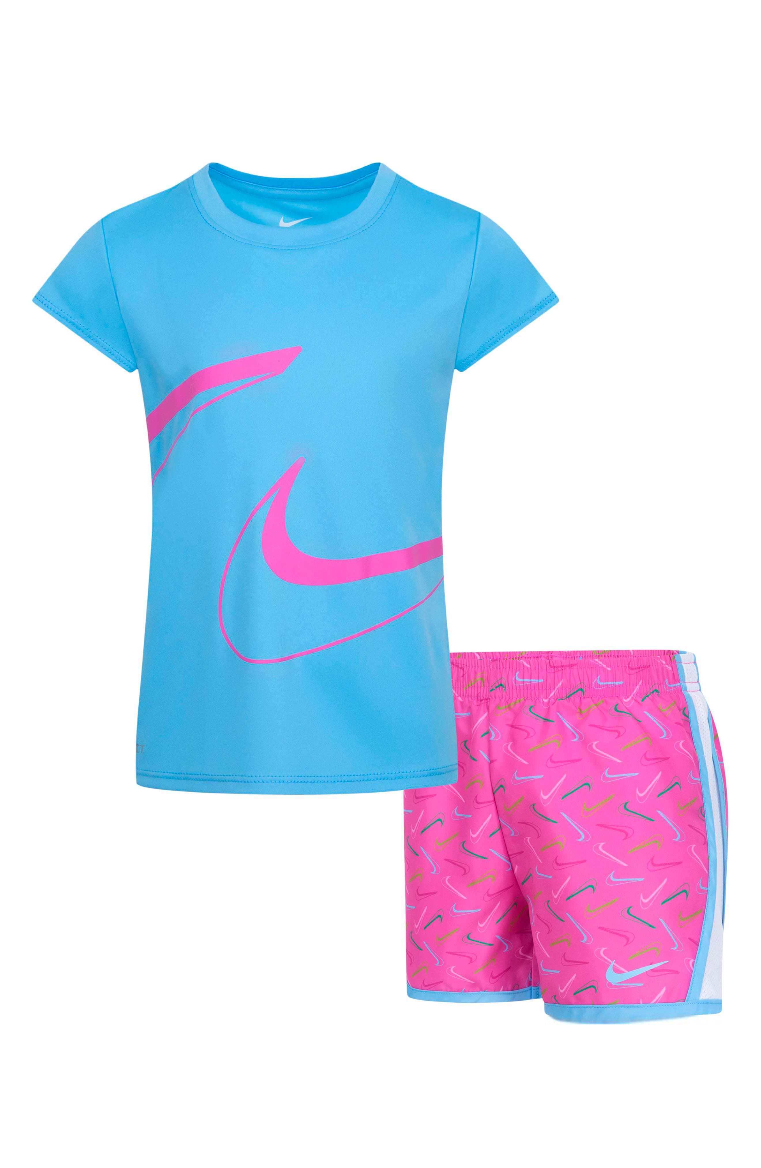 Nike Kids' Dri-Fit Swoosh Logo Tempo T-Shirt & Shorts Set