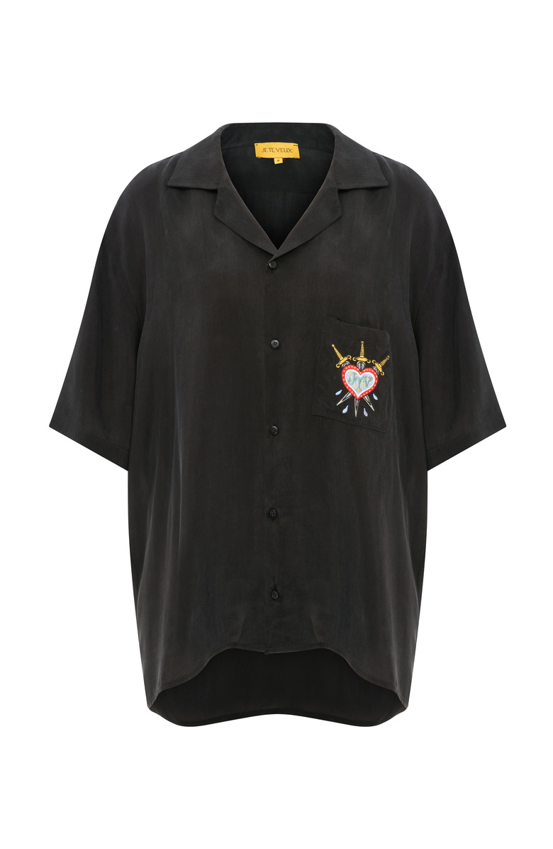 Je Te Veux TRIO OF SWORDS SHIRT, Main, color, Black