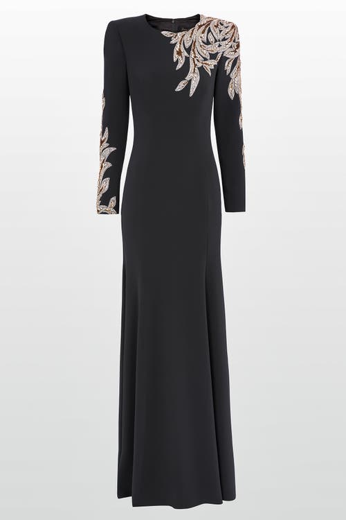 Jenny Packham Honor Sequin-embellished Maxi Gown In Gray