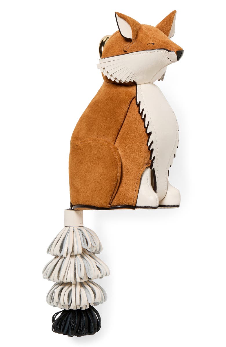 Kate Spade New York critters suede ginger fox coin purse, Alternate, color, 