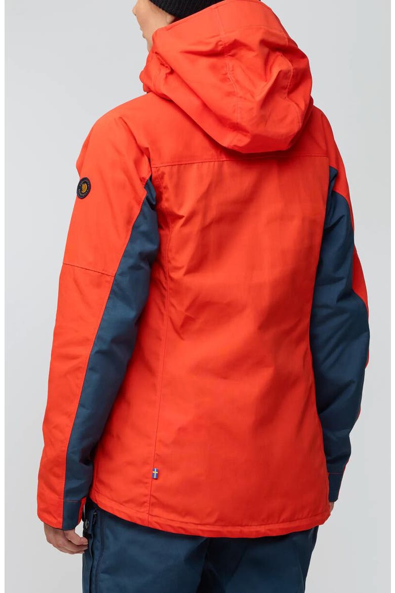 Bergtagen G-1000 Water Resistant Hooded Jacket, Alternate, color, FLAME ORANGE-MOUNTAIN BLUE