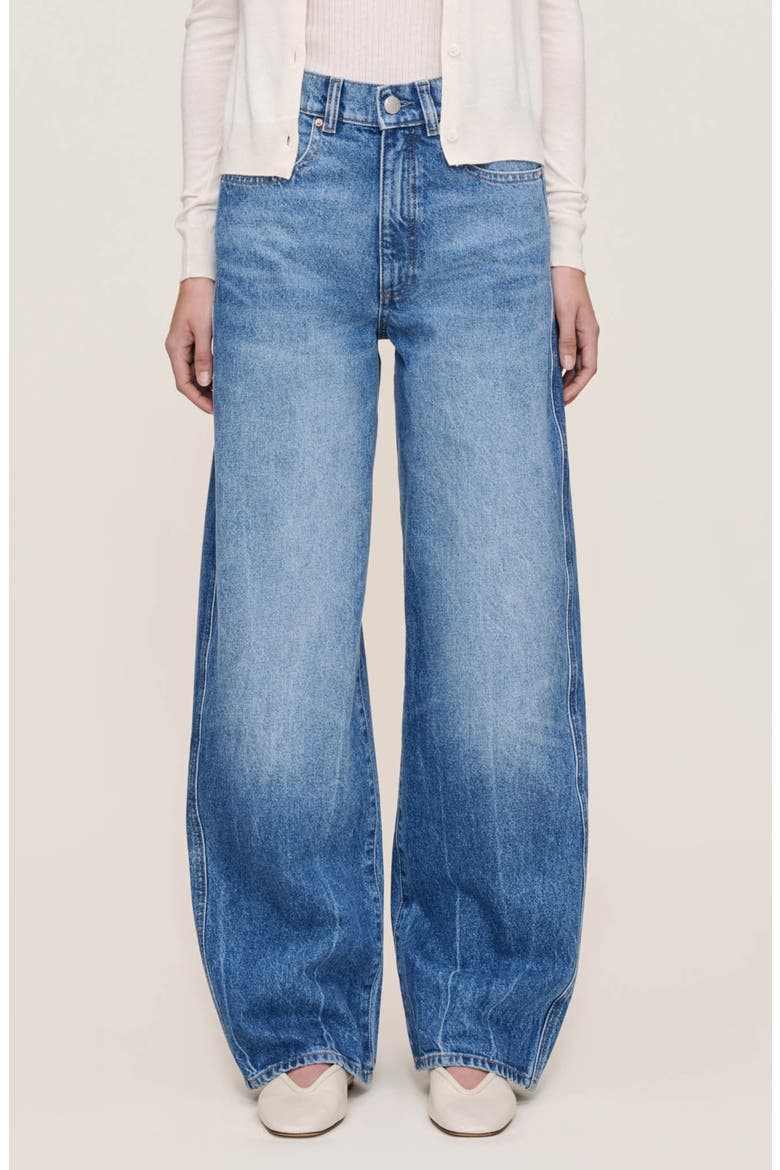 Taylor High Waist Relaxed Barrel Jeans, Main, color, NORTH WATER