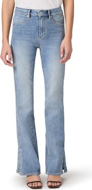 PAIGE Laurel Canyon High Waist Slit Cuff Bootcut Jeans