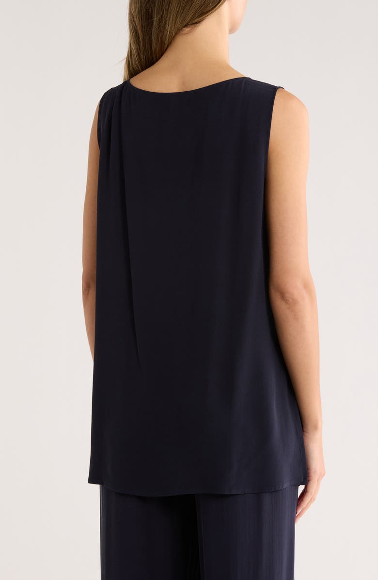 Eileen Fisher Sleeveless Silk Tunic Top, Alternate, color, Ink