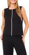 Halogen® Rhinestone Accent Sleeveless Top