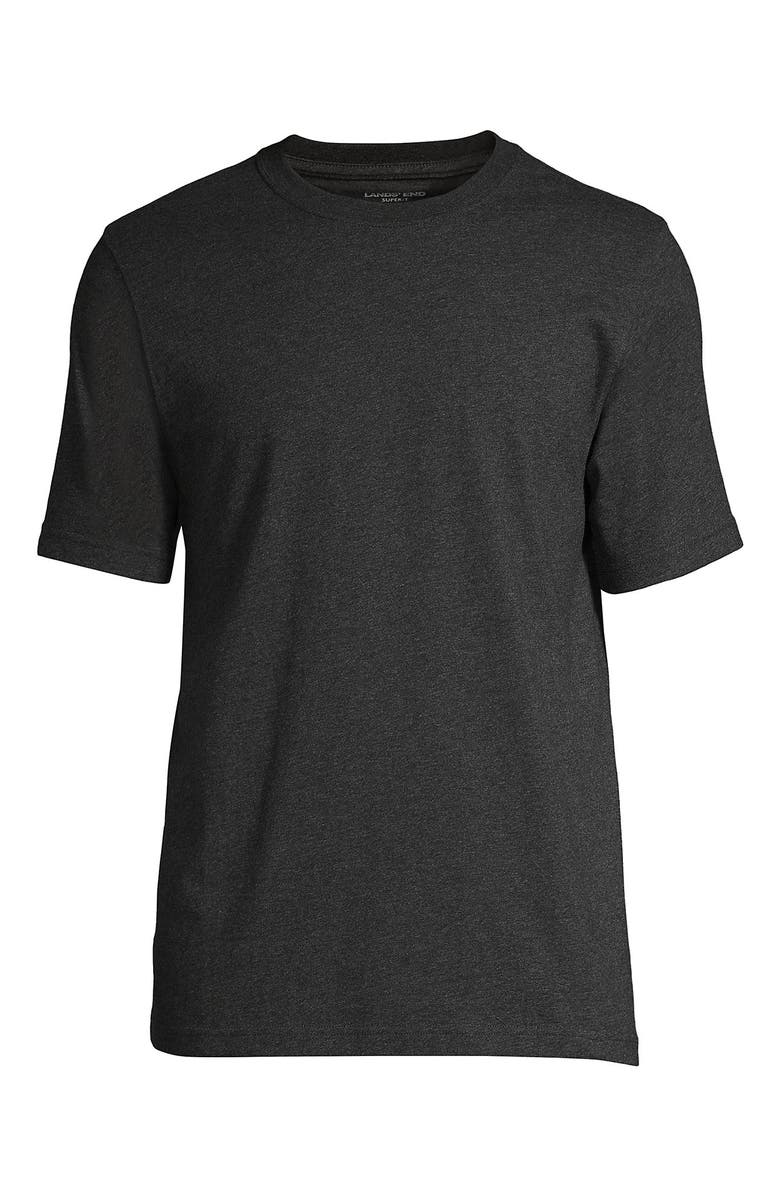 Lands' End Super-T Short Sleeve T-Shirt, Alternate, color, Dark Charcoal Heather