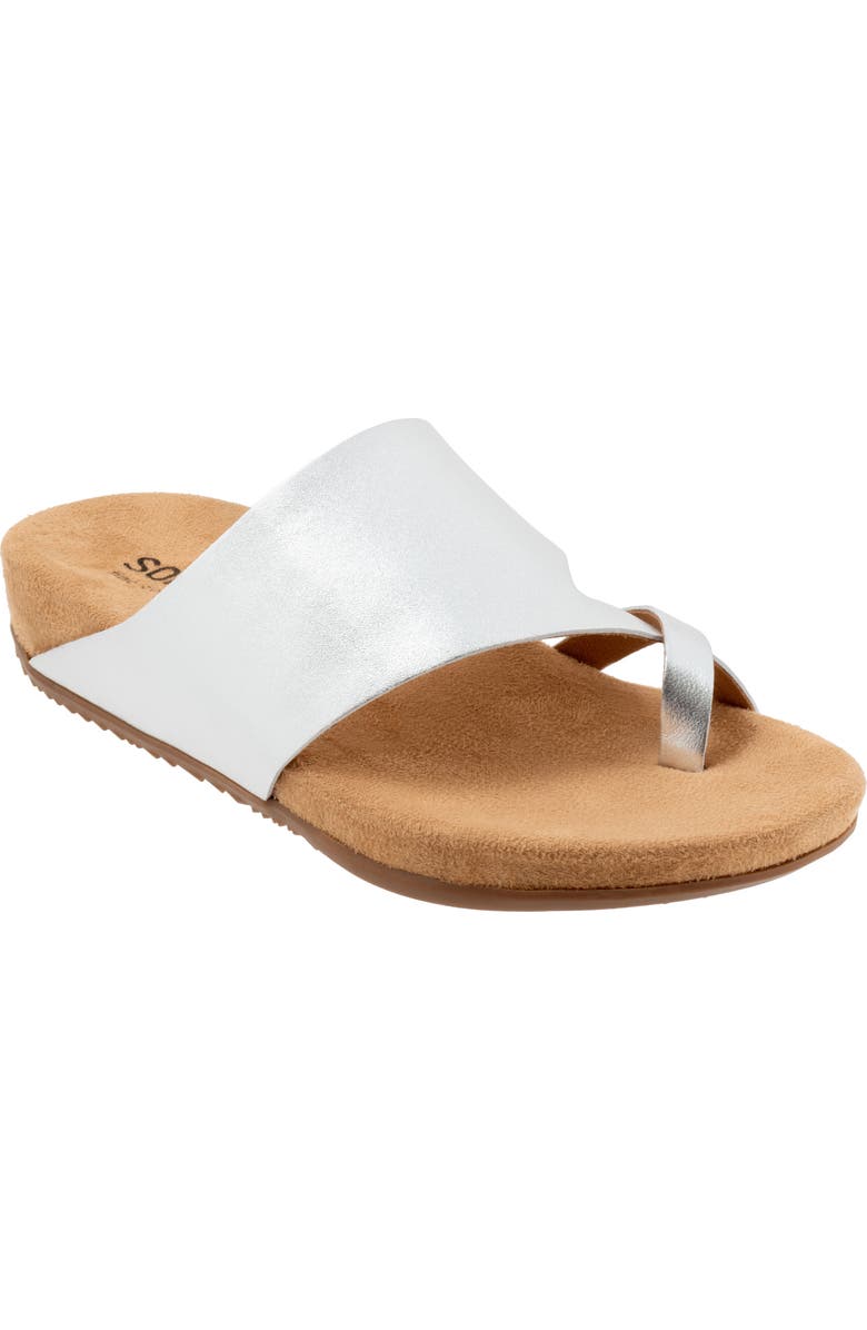 SoftWalk<sup>®</sup> Blaine Slide Sandal, Main, color, Silver