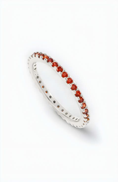January Birthstone Eternity Stacking Ring