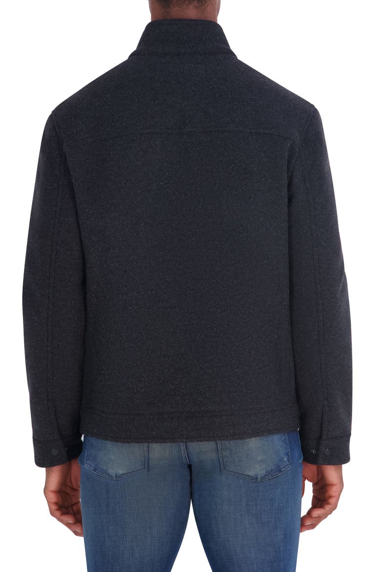 Bonded Fleece Jacket, Alternate, color, BLACK