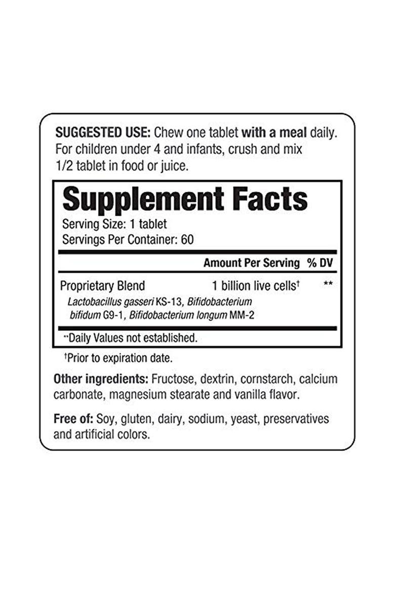 Kids Probiotic, Promotes regularity and immune health, 60 Tablets, Alternate, color, None