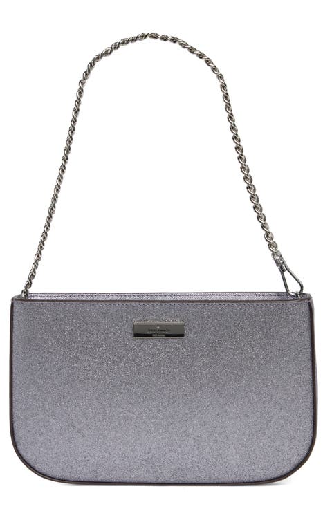 kenzie glitter shoulder bag