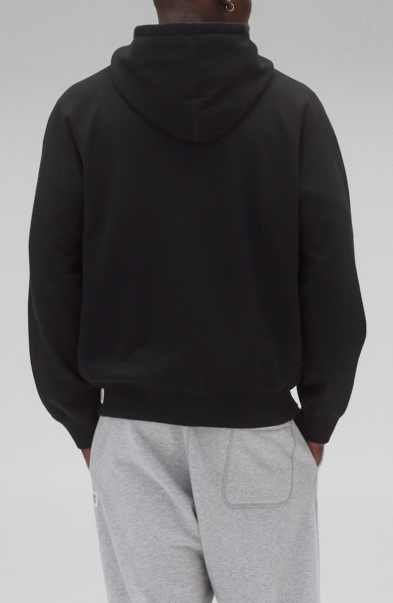 Reigning Champ Midweight Terry Standard Full Zip Hoodie, Alternate, color, Black