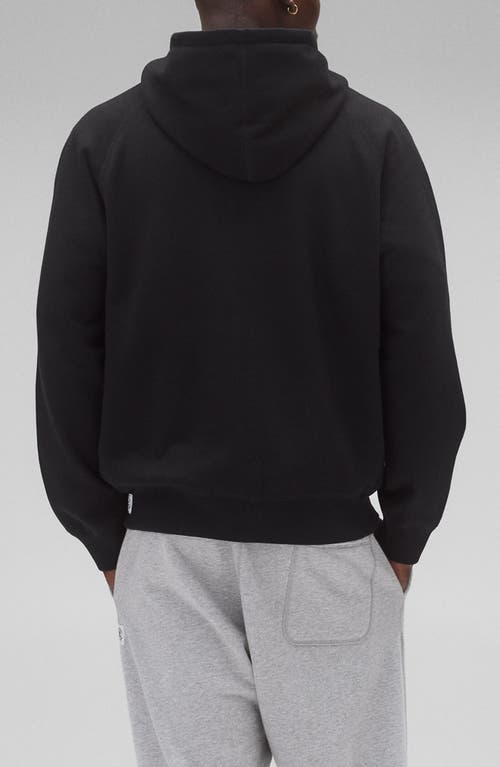 Reigning Champ Midweight Terry Standard Full Zip Hoodie In Black