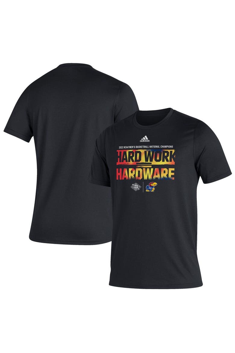 Men's adidas Black Kansas Jayhawks 2022 NCAA Men's Basketball National Champions Locker Room T-Shirt, Main, color, Black