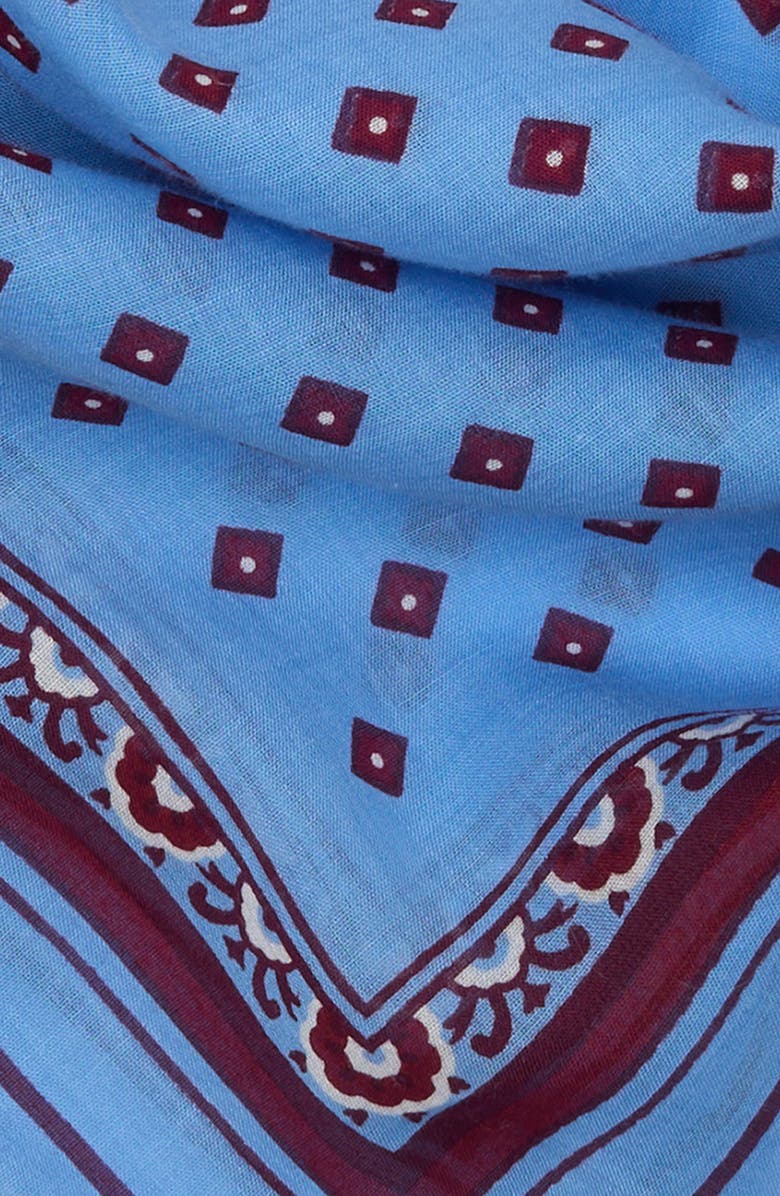 Madewell Beaded Bandana in Cotton Blend, Alternate, color, Retro Blue