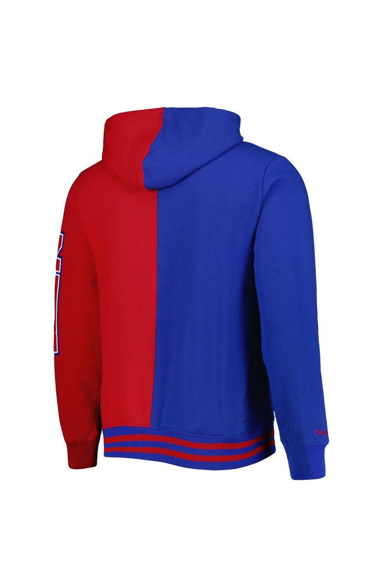 Mitchell & Ness Men's Mitchell & Ness Blue/Red New Jersey Nets Big & Tall Hardwood Classics Split Pullover Hoodie, Alternate, color, Blue