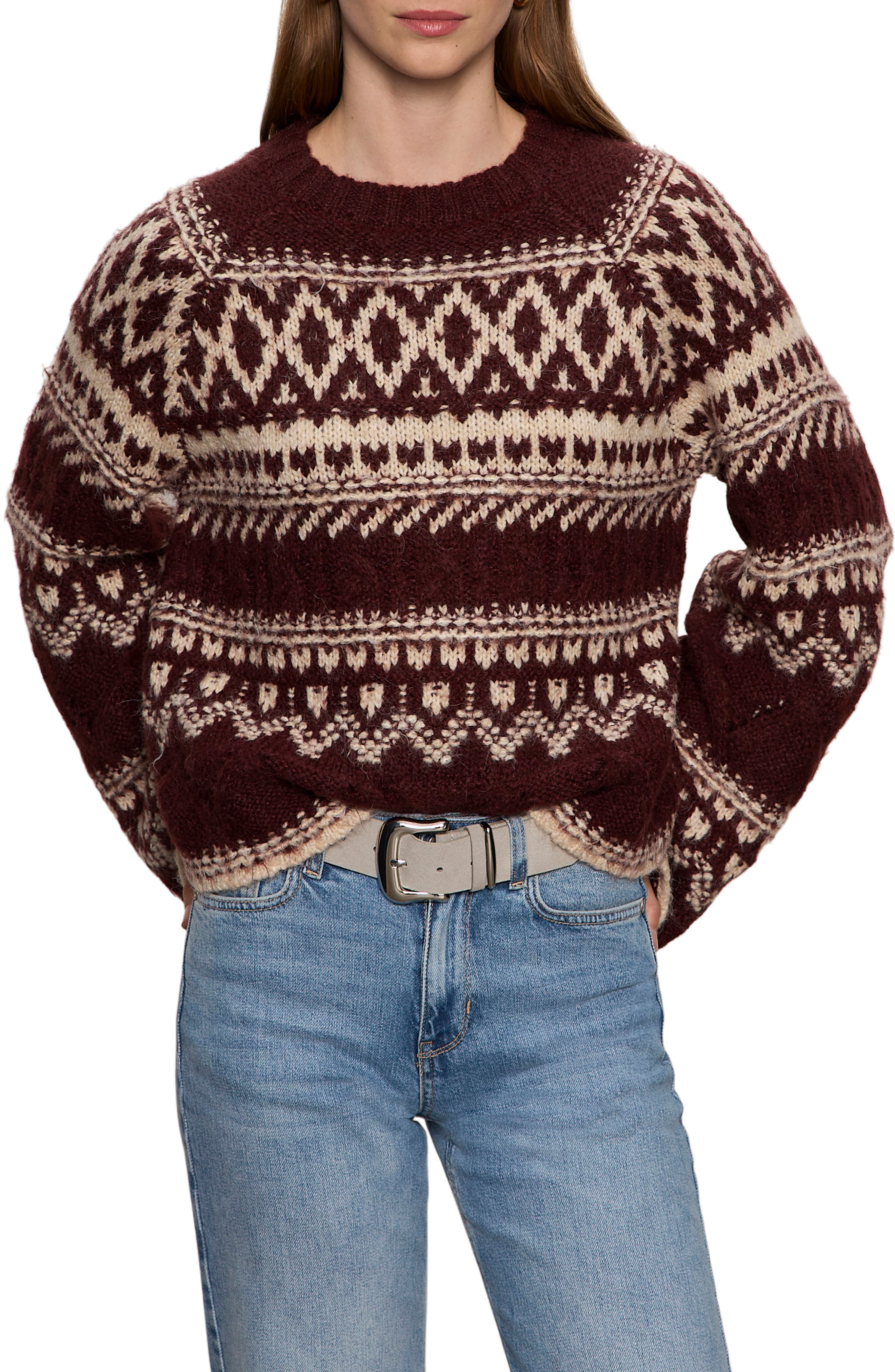 Sanctuary Fair Isle Crewneck Sweater