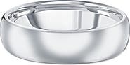 Bliss Diamond Men's Polished Tungsten 6mm Dome Comfort Fit Ring Wedding Band