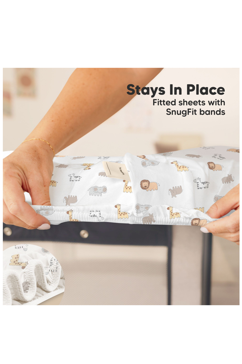 2-Pack Isla [Protect+] Waterproof Mini Crib Sheets, Alternate, color, Maritime