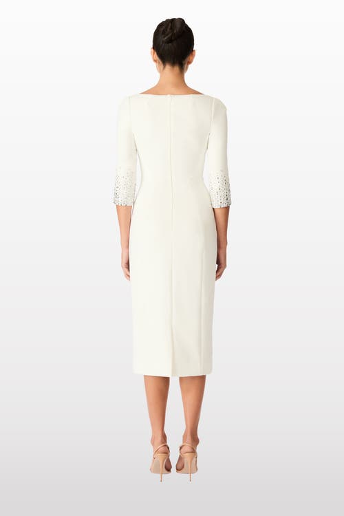 Jenny Packham Rosebud Midi Dress In White