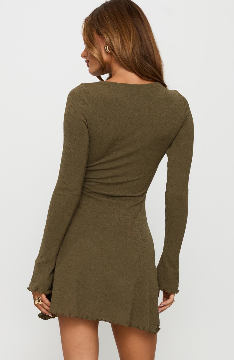 Princess Polly Dejonge Ring Detail Long Sleeve Minidress, Alternate, color, 