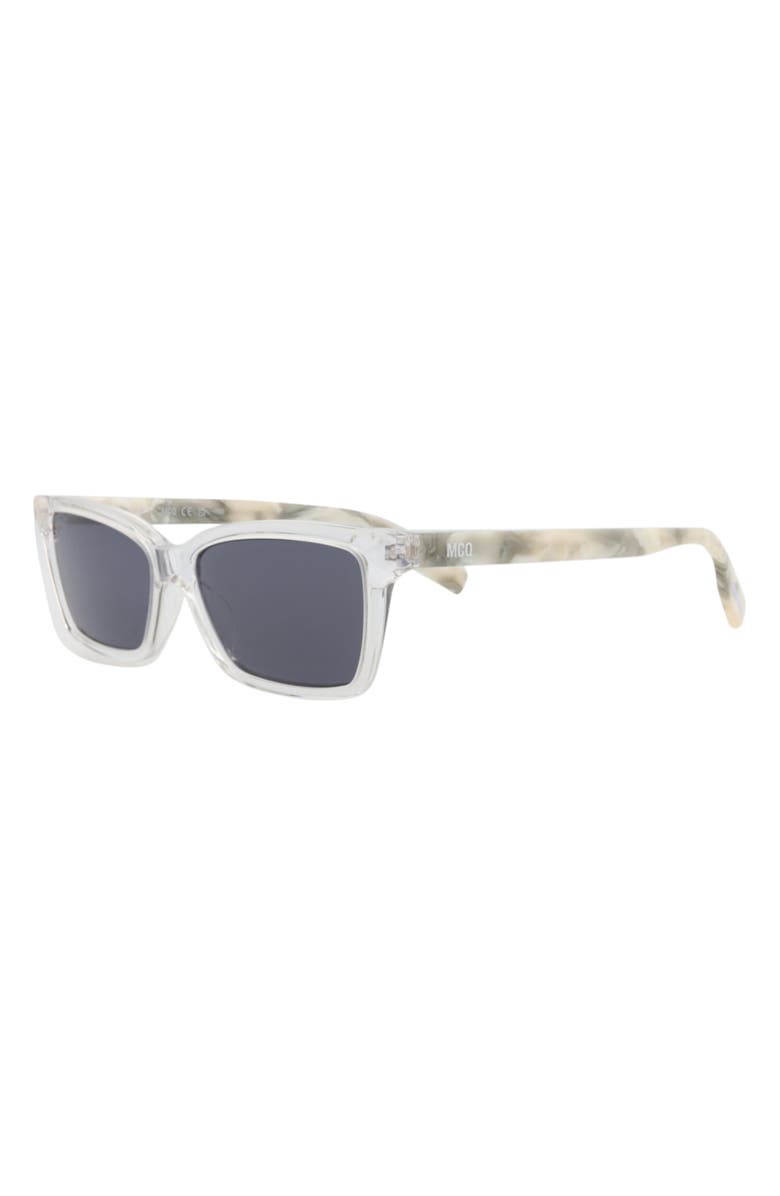 MCQ 51mm Core Rectangular Sunglasses, Alternate, color, Crystal White Grey