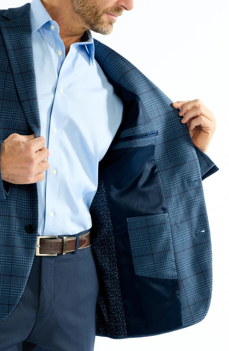 SAVILE ROW CO Mayfair Windowpane Sport Coat, Alternate, color, Blue
